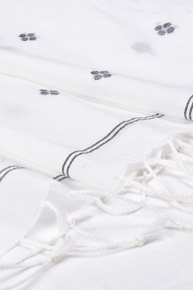 HANDMADE PURE HANDSPUN JAMDANI |COTTON SCARVES