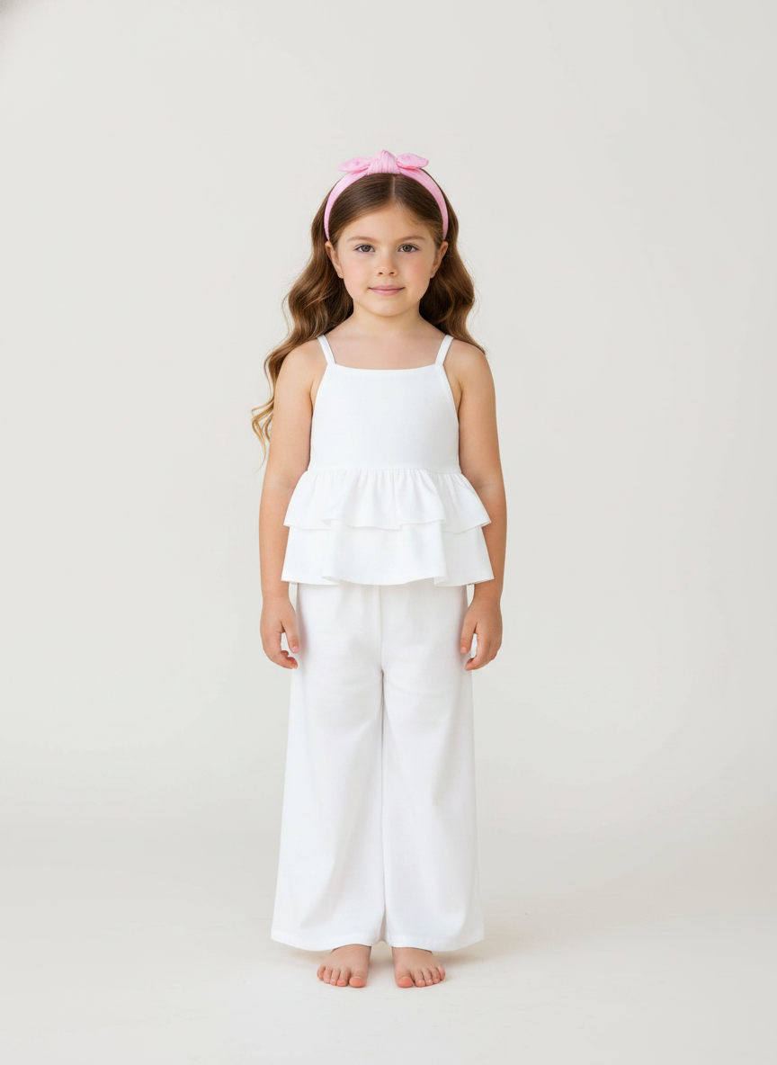 Double Peplum Kids Co-ord Set