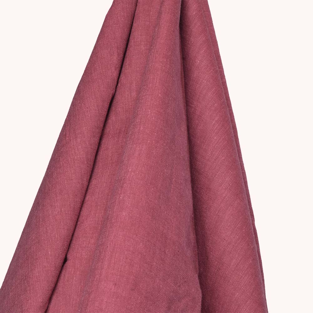 Plain Maroon Pure Cotton 92 GSM Handwoven Fabric