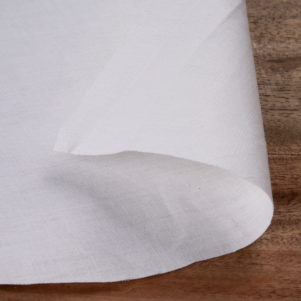 Ready for Dyeing White Khadi cotton fabric, perfect for custom dyeing