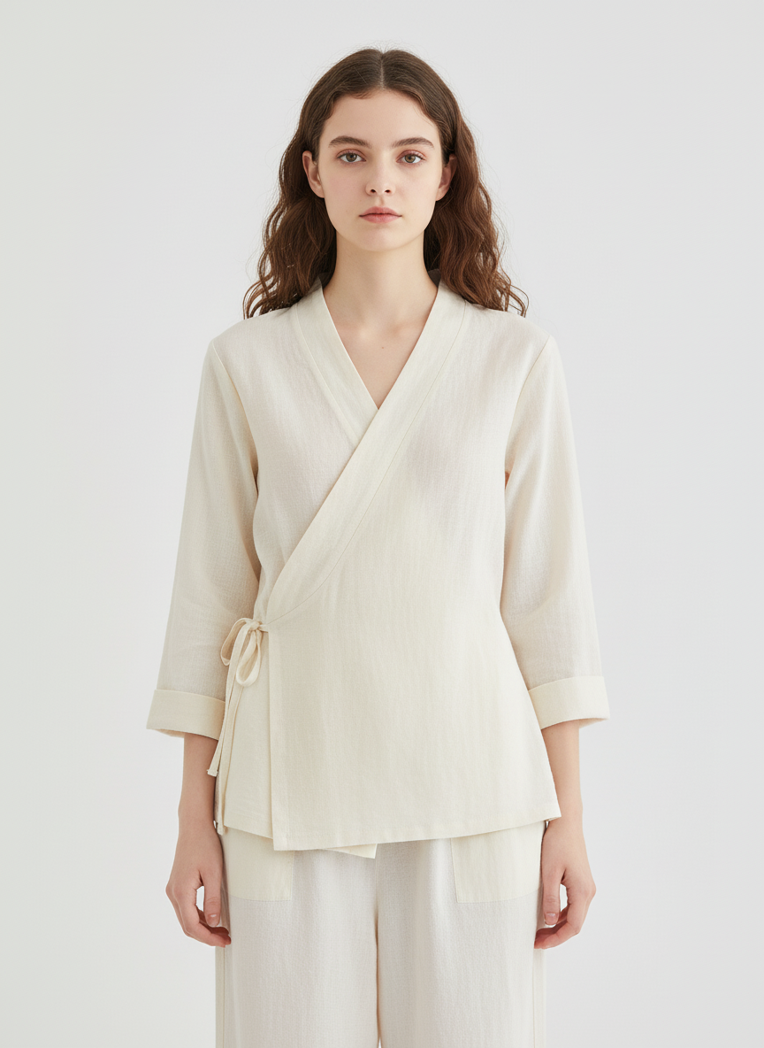 Asymmetric Tie Up Casual Top