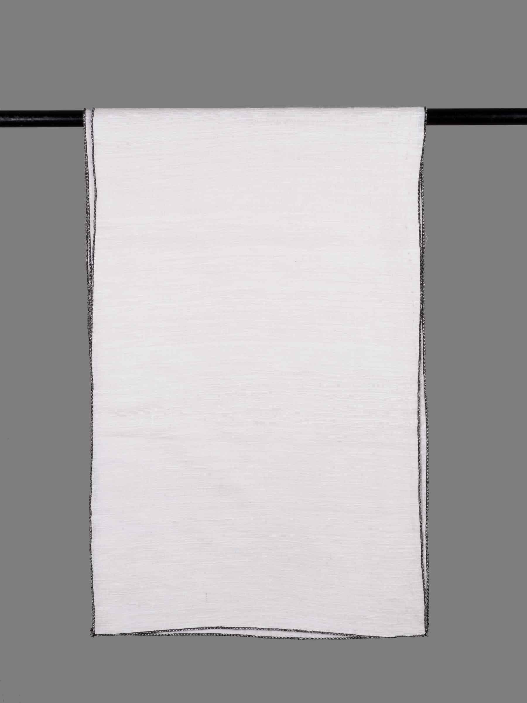 White Textured Pure Khadi Table Runner