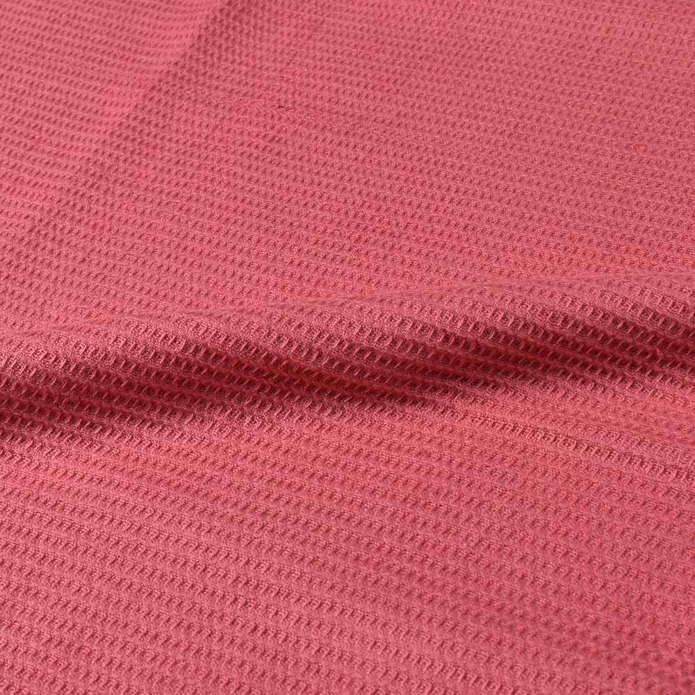 PALE PINK HONEYCOMB WEAVE PURE COTTON 122 GSM HANDWOVEN FABRIC