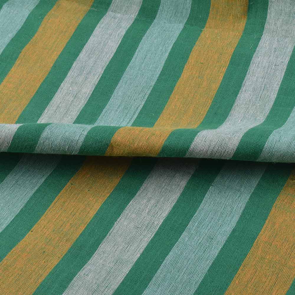 STRIPE MULTICOLOR PURE COTTON 98 GSM HANDWOVEN FABRIC 271