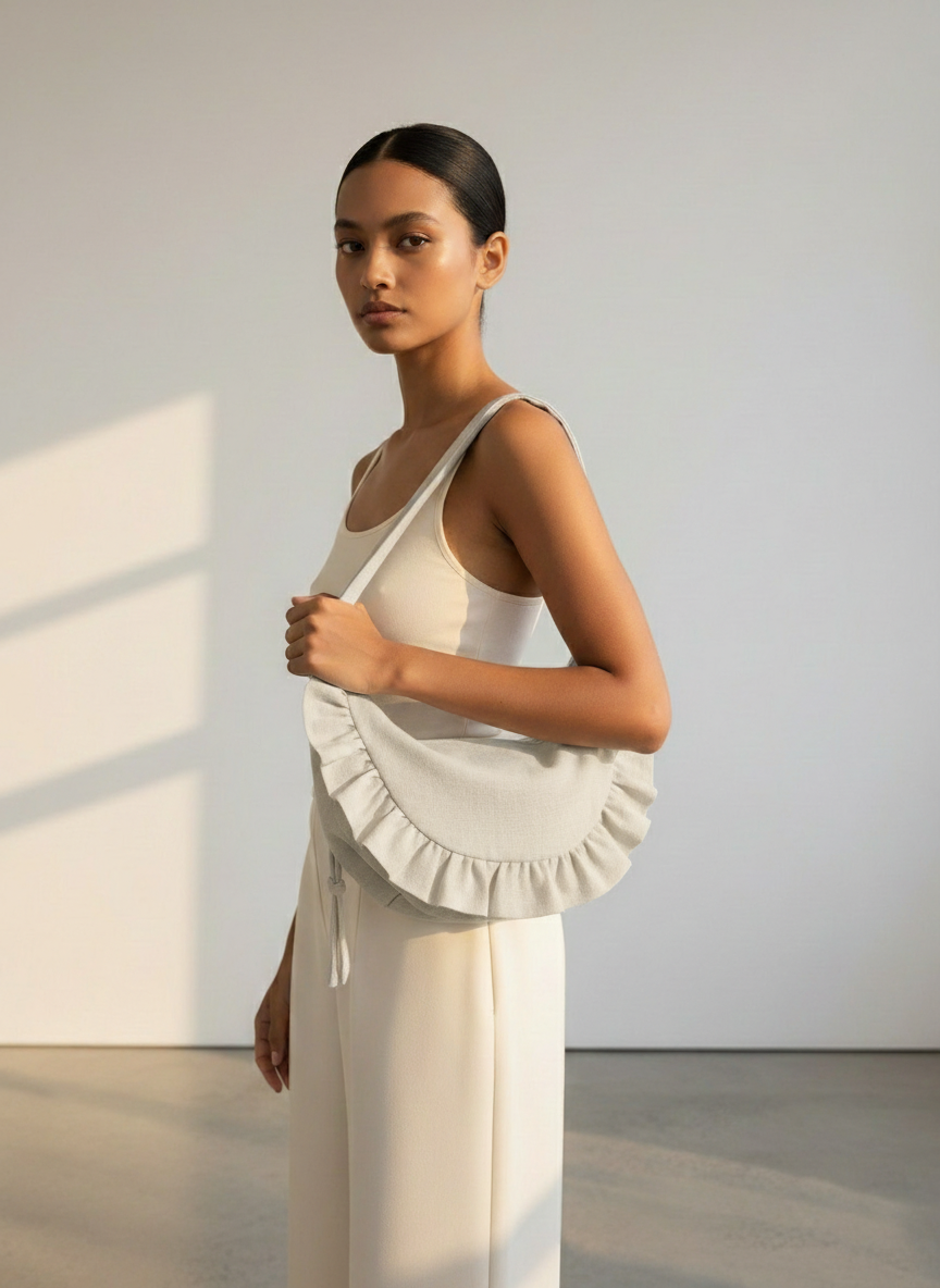Ruffle Arc Bag
