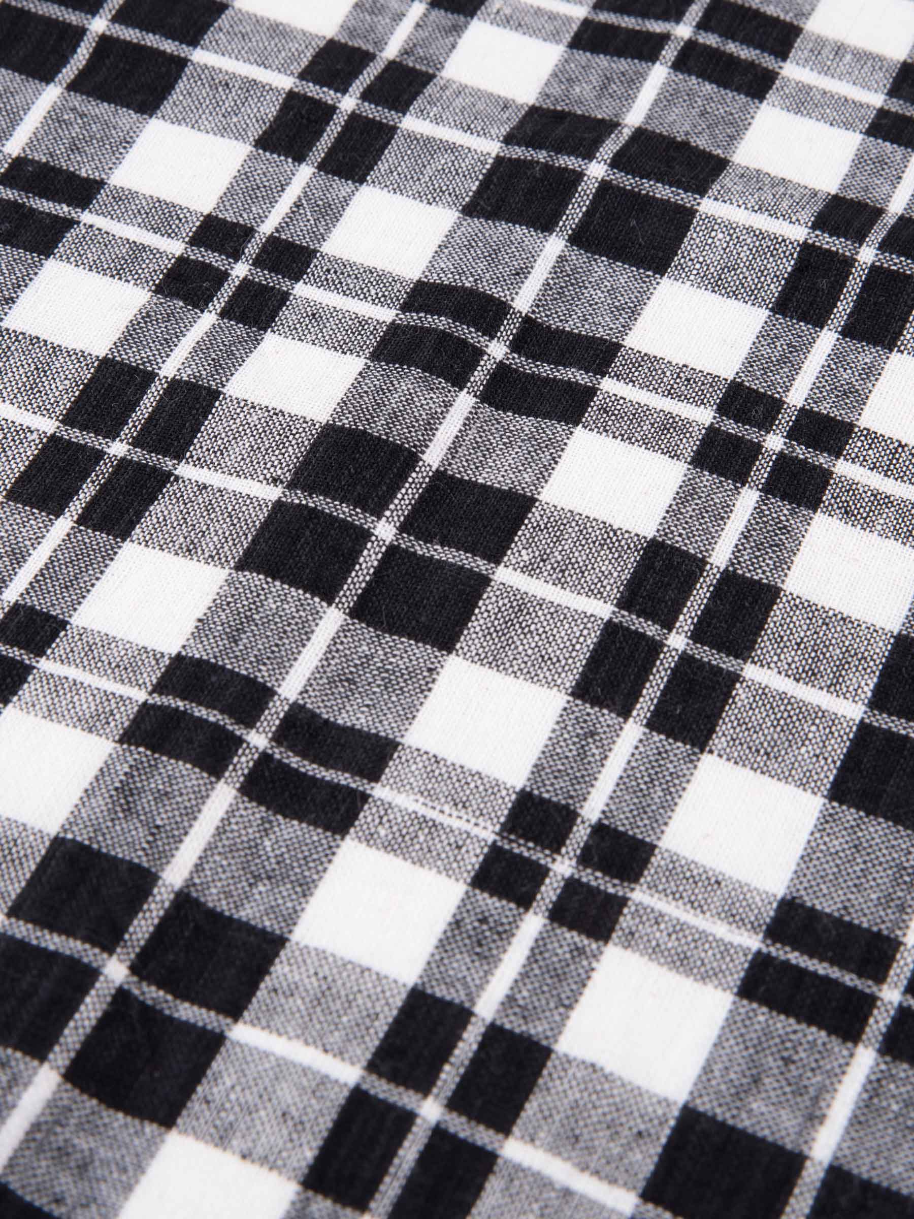 Check Black & White Handwoven Pure Cotton Table Placemat