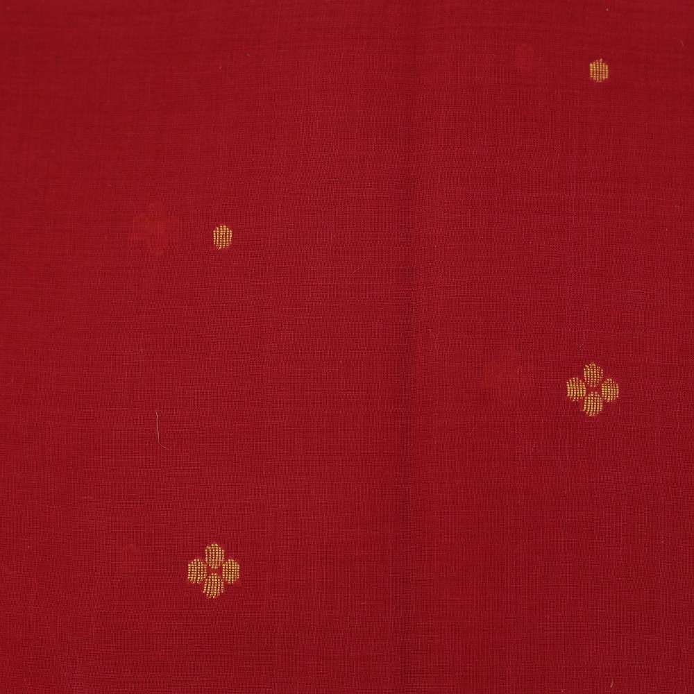 GEOMETRIC RED JAMDANI PURE COTTON 55 GSM FABRIC 125