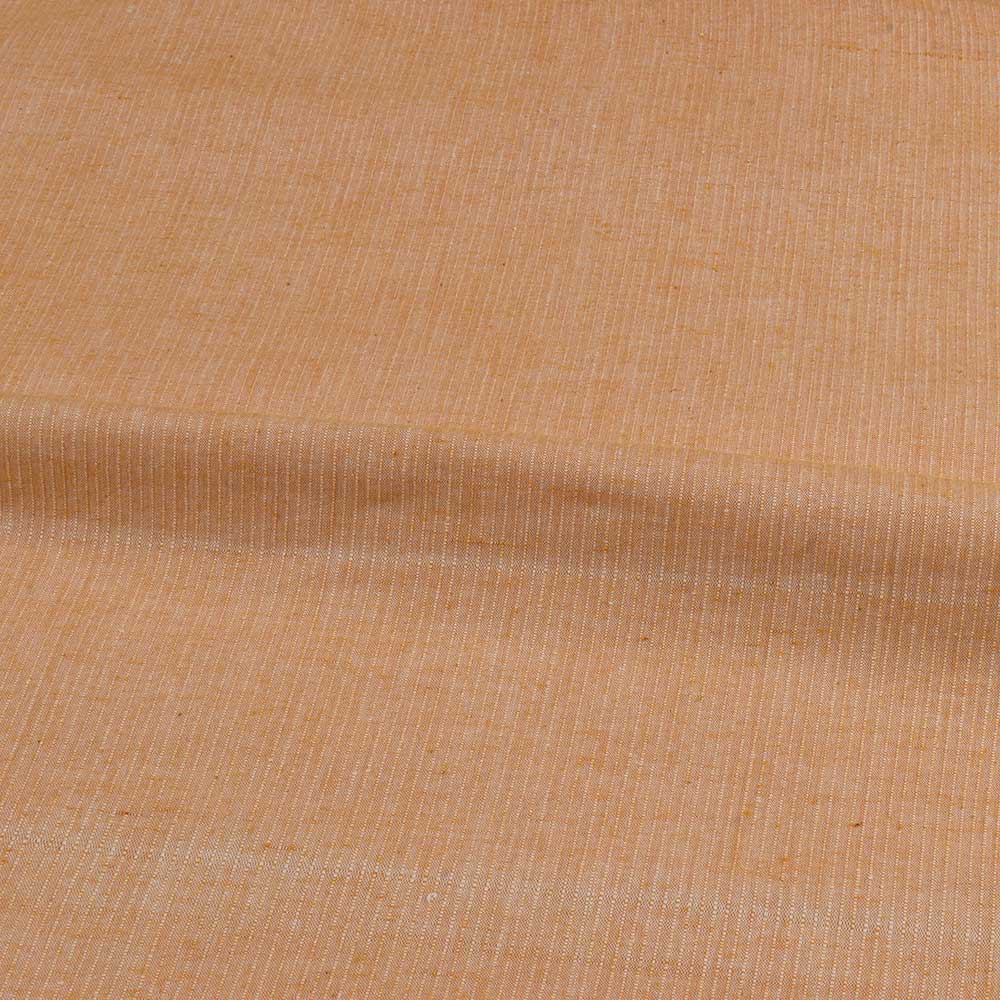 STRIPE ORANGE PURE COTTON 100 GSM HANDWOVEN FABRIC