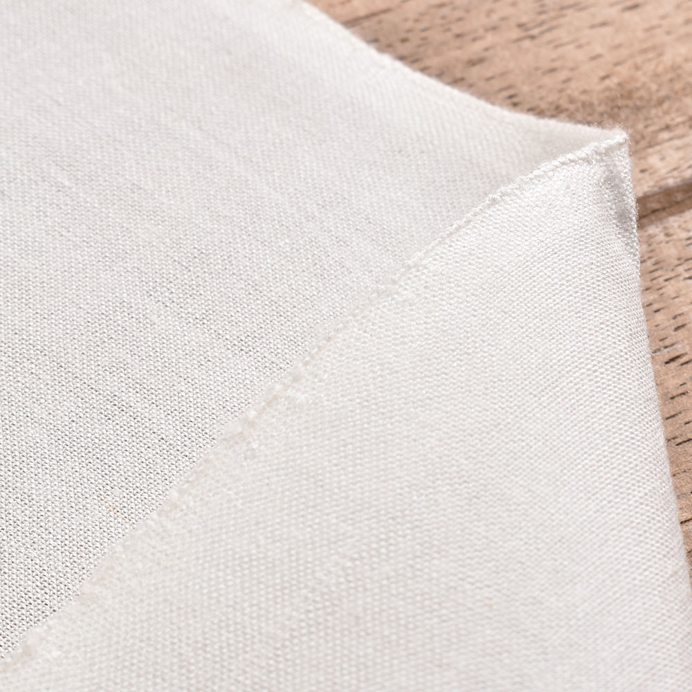 Plain Off-White Corn & Cotton 98 GSM Handwoven Fabric
