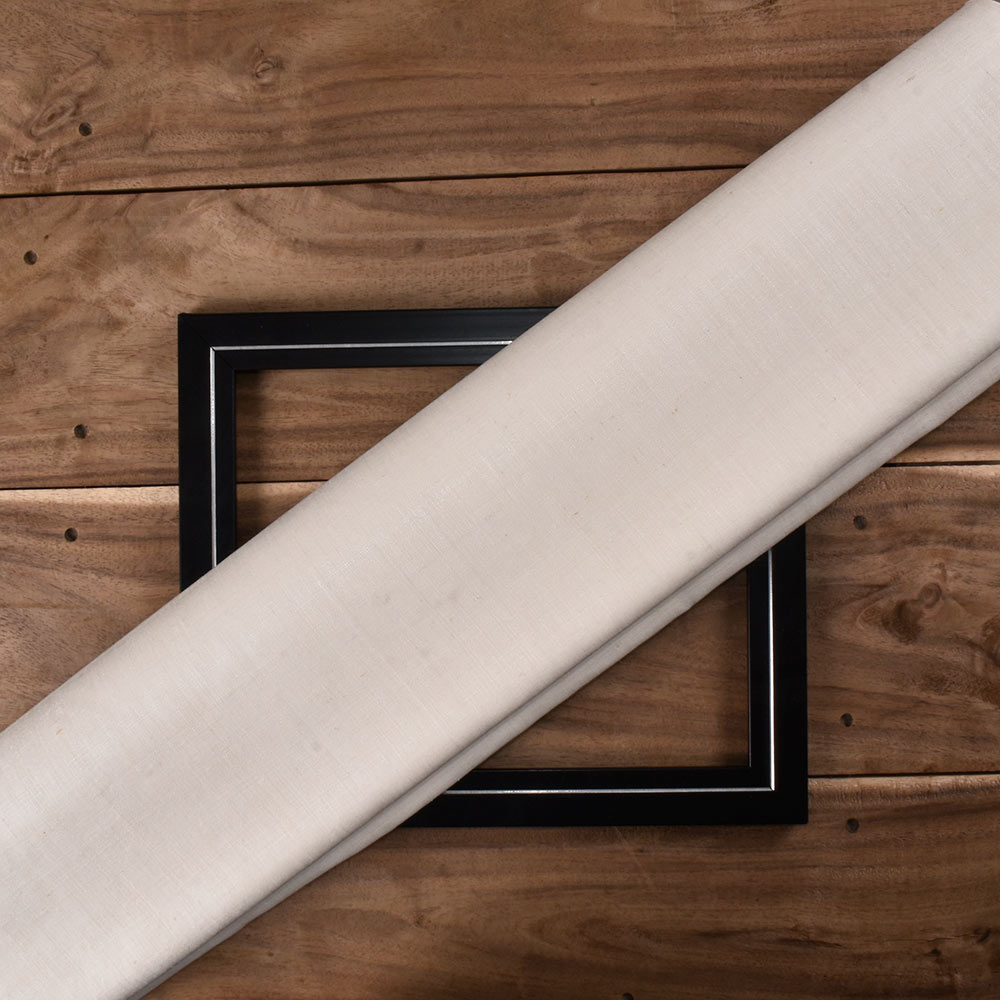Plain Natural Pure Matka Silk 116 GSM Handwoven Fabric