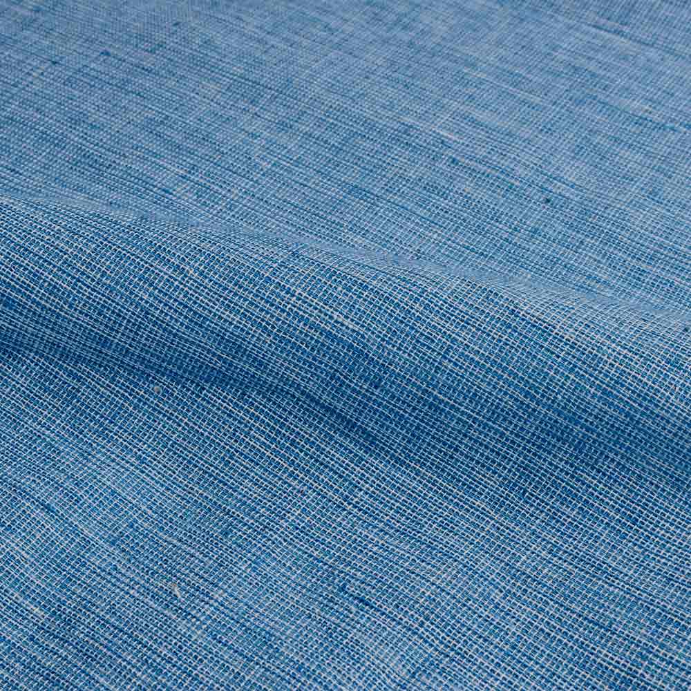 CHAMBRAY BLUE PURE COTTON 110 GSM HANDWOVEN FABRIC