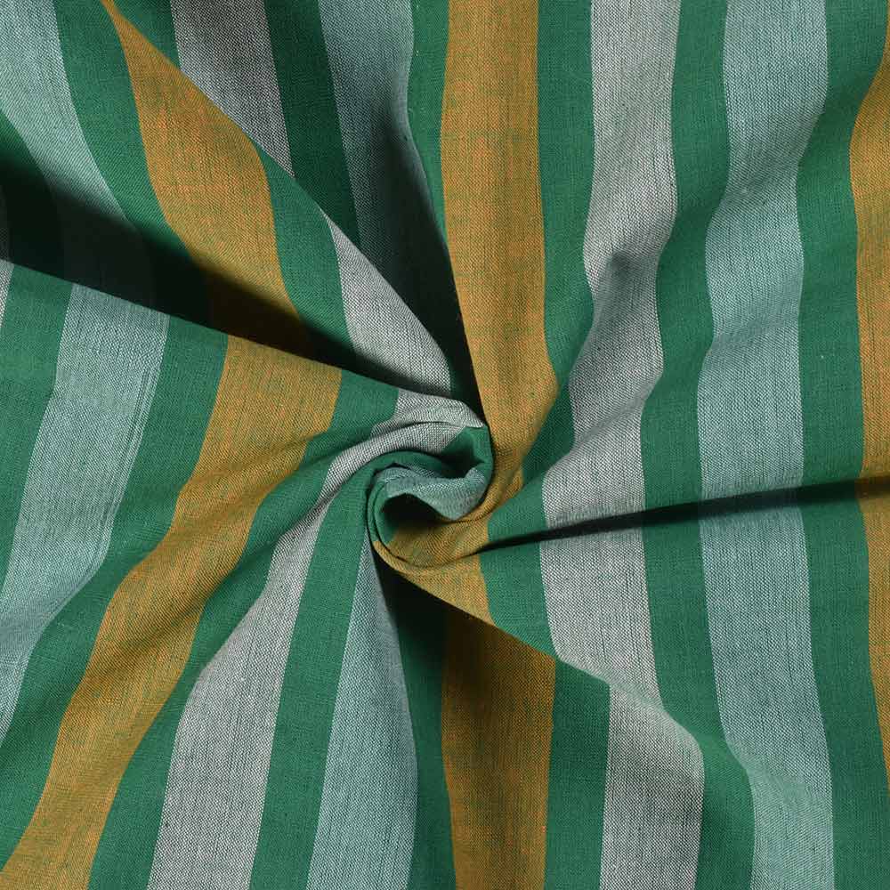 Stripe Multicolor Pure Cotton 98 GSM Handwoven Fabric 271