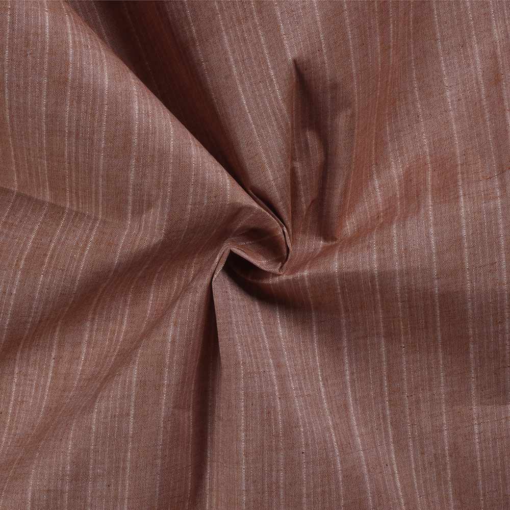Stripe Beige Pure Cotton 80 GSM Handwoven Fabric