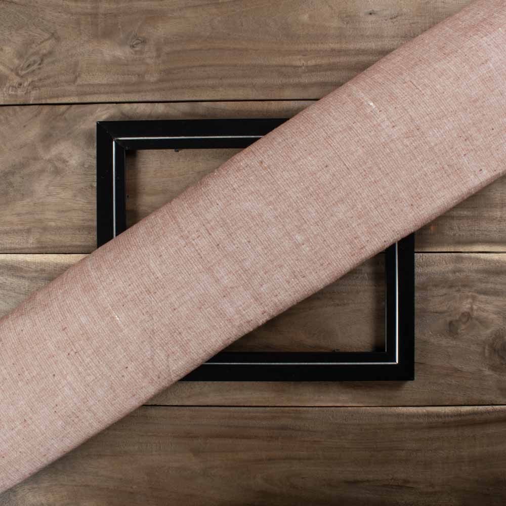 Chambray Plain Dark Brown Khadi 135 GSM Handwoven Fabric