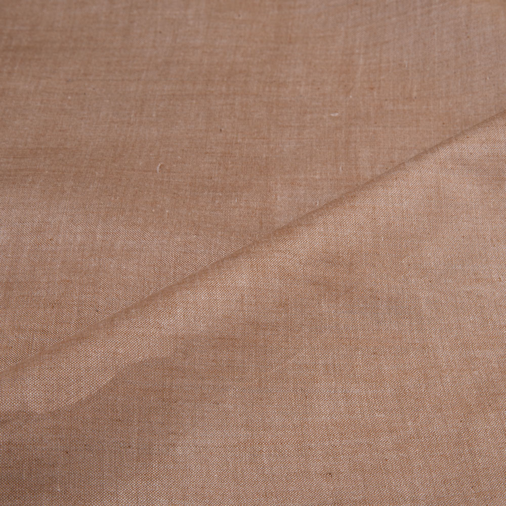PLAIN BROWN PURE COTTON 92 GSM HANDWOVEN FABRIC