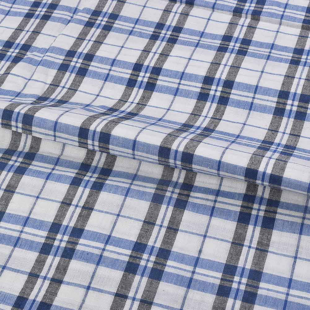 CHECK MULTICOLOR PURE COTTON 98 GSM HANDWOVEN FABRIC 417