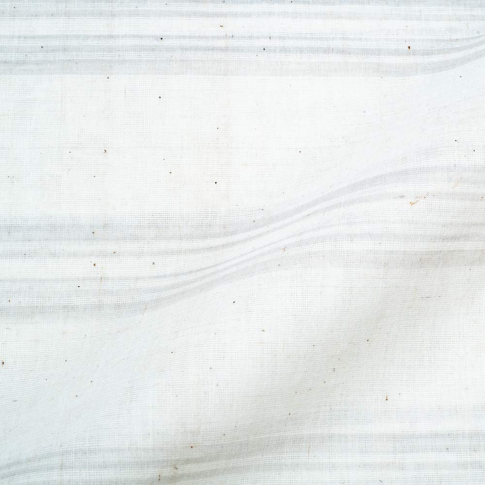 STRIPE CREAM PURE COTTON 62 GSM HANDWOVEN FABRIC