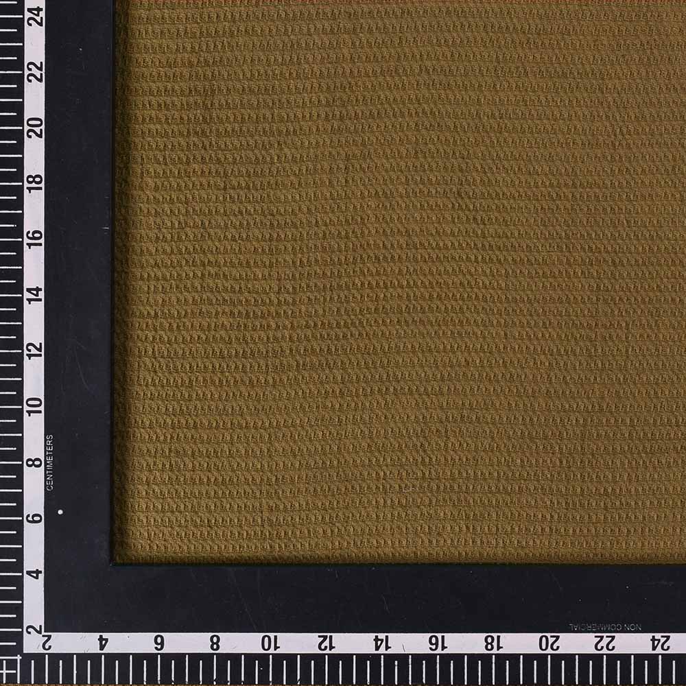 OLIVE HONEYCOMB WEAVE PURE COTTON 122 GSM HANDWOVEN FABRIC