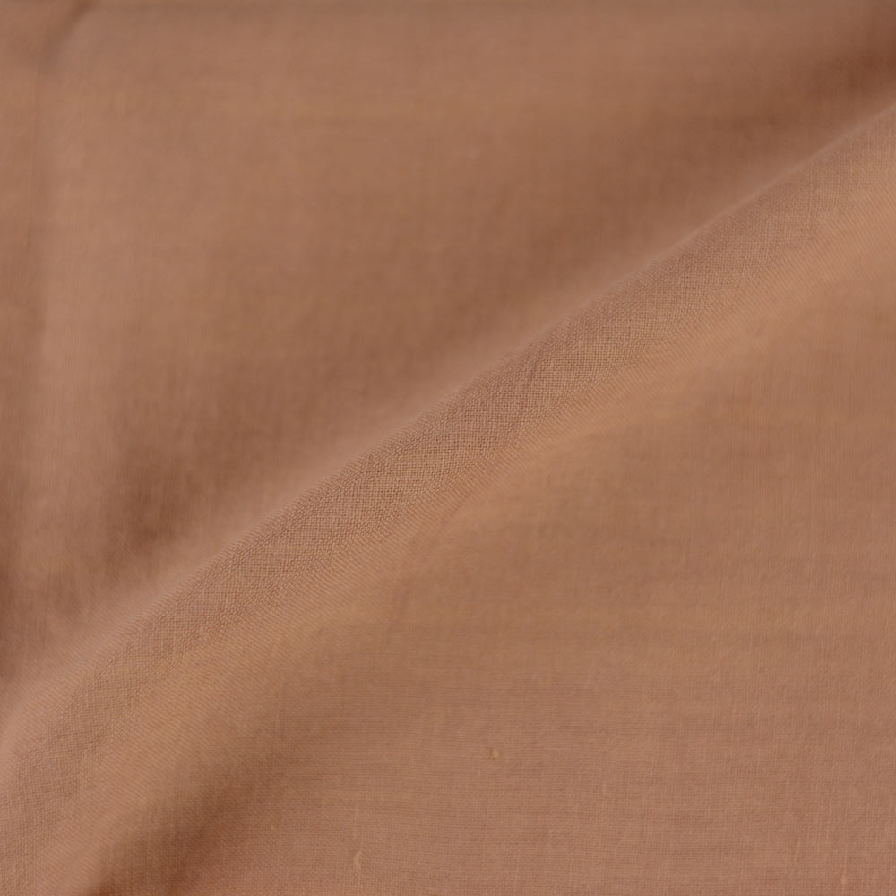 Plain Light Brown Natural Madder, Marigold, Palash & Mallotus Dyed 115 GSM Cotton Fabric