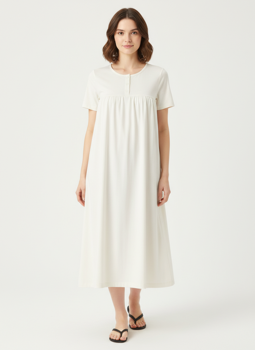 Umpire Line Shift Dress