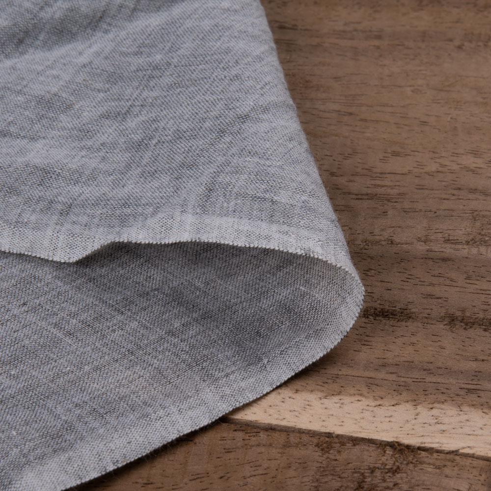 Melange Grey Pure Cotton 80 GSM Handwoven Fabric