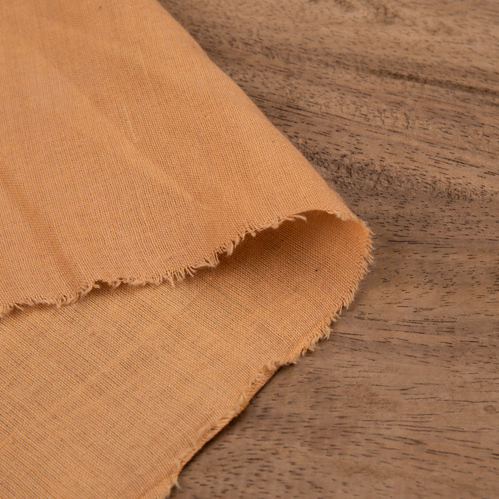 Plain Mustard Pure Cotton 95 GSM Handwoven Fabric