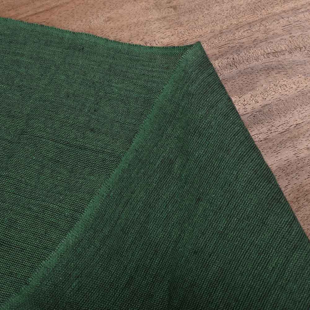 Solid Green Cross Color Pure Cotton 90 GSM Handwoven Fabric