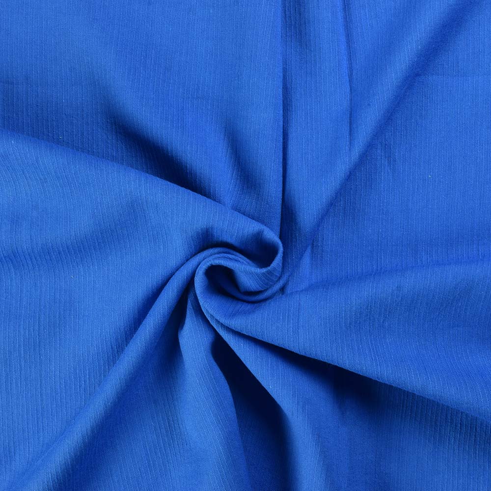 Stripe Royal Blue Pure Cotton 77 GSM Handwoven Fabric