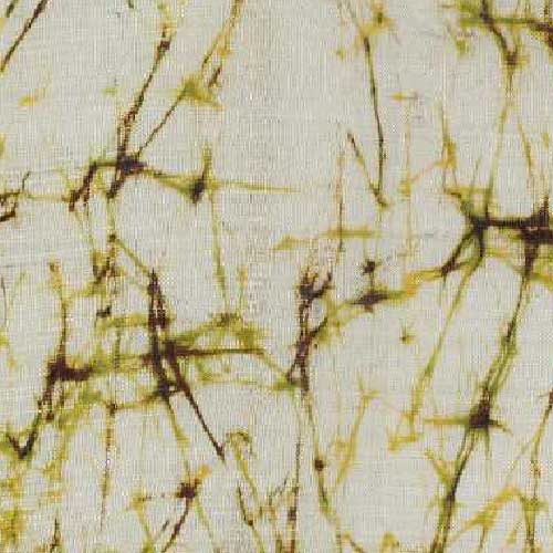 Abstract Brown Creme Batik Mulberry Silk 40 GSM Fabric