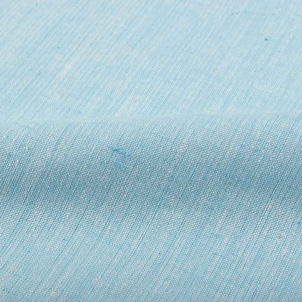 Chambray Plain Sky Blue Khadi 135 GSM Handwoven Fabric