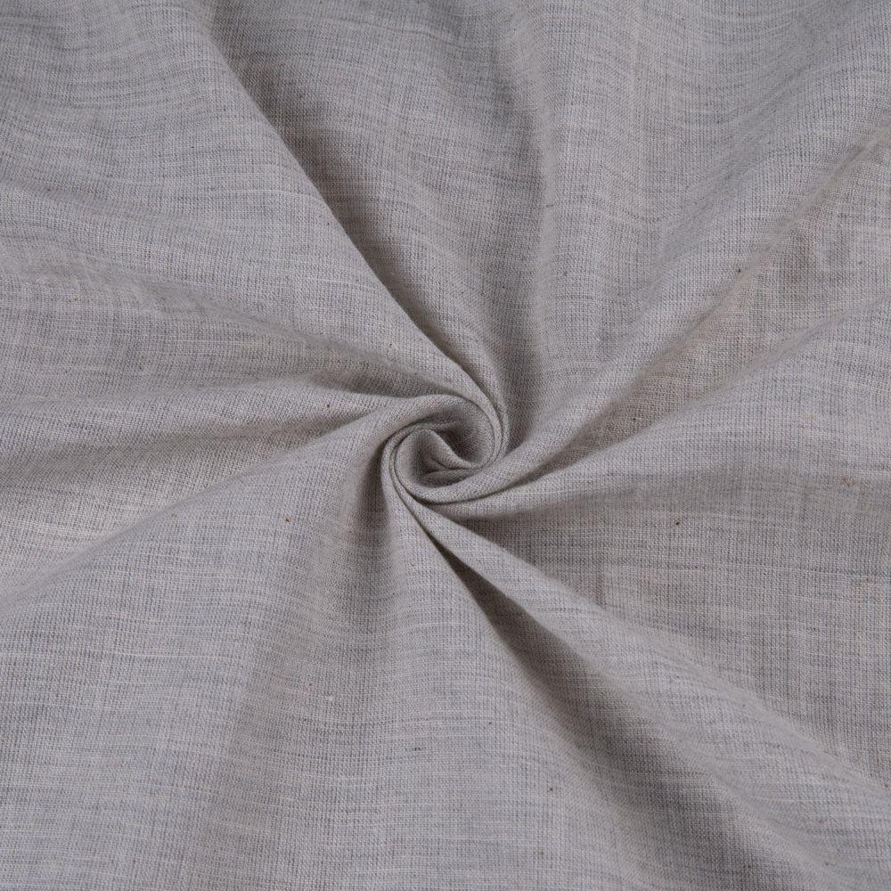 Melange Grey Pure Cotton 90 GSM Handwoven Fabric