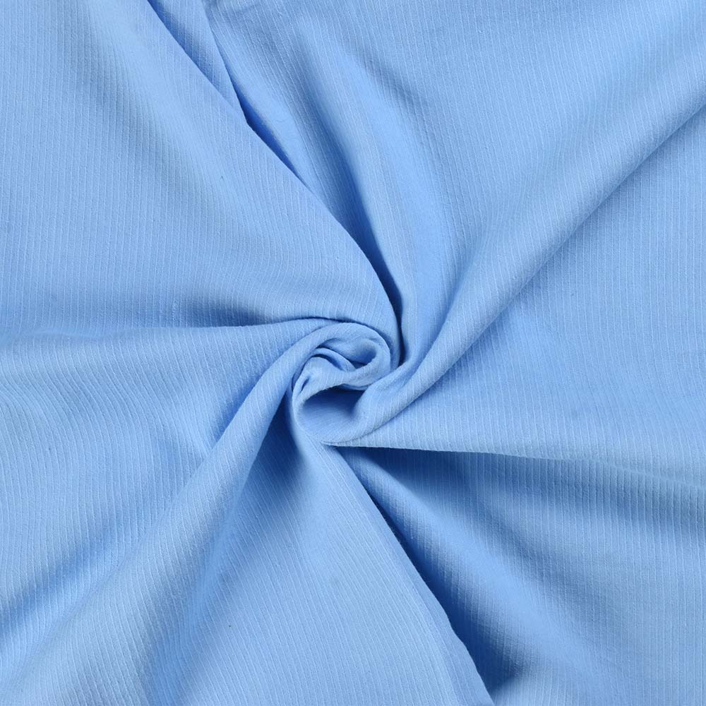 Stripe Sky Blue Pure Cotton 77 GSM Handwoven Fabric 49