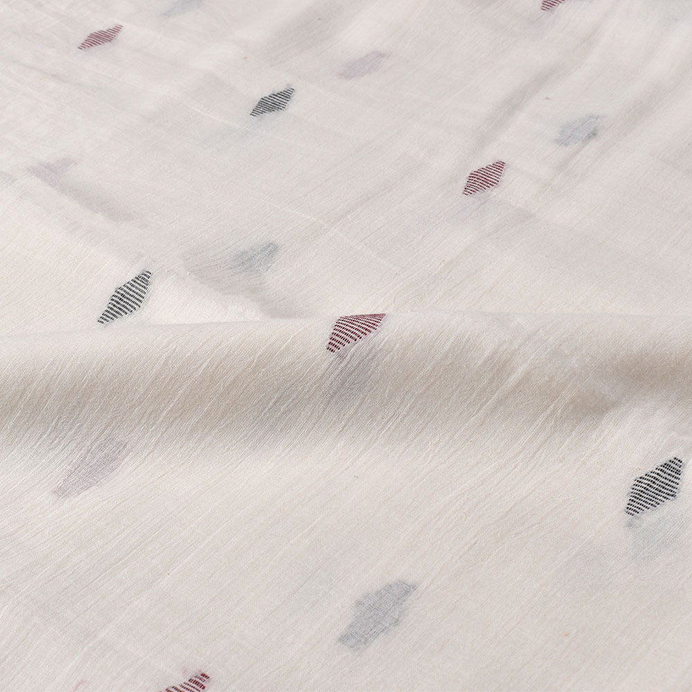 GEOMETRIC CREAM JAMDANI PURE COTTON 55 GSM FABRIC 95
