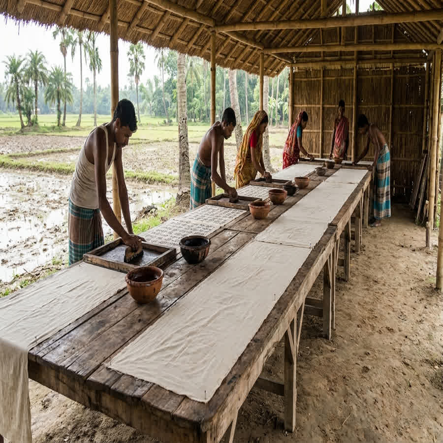 Screen Printing Fabric at Scale: Bridging Artisanal Craft and B2B Production — Anuprerna handloom