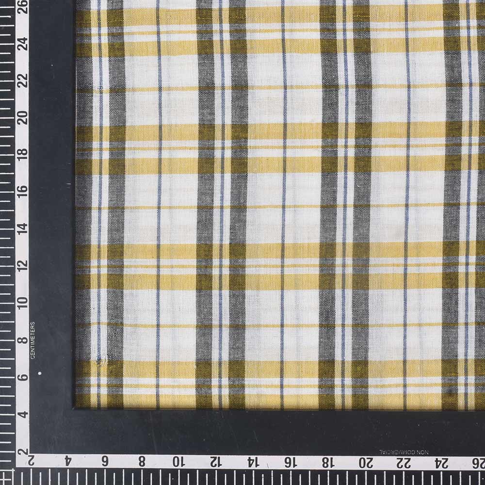 CHECK MULTICOLOR PURE COTTON 98 GSM HANDWOVEN FABRIC 416