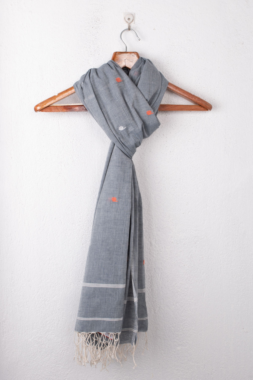 Handwoven Grey Scarf