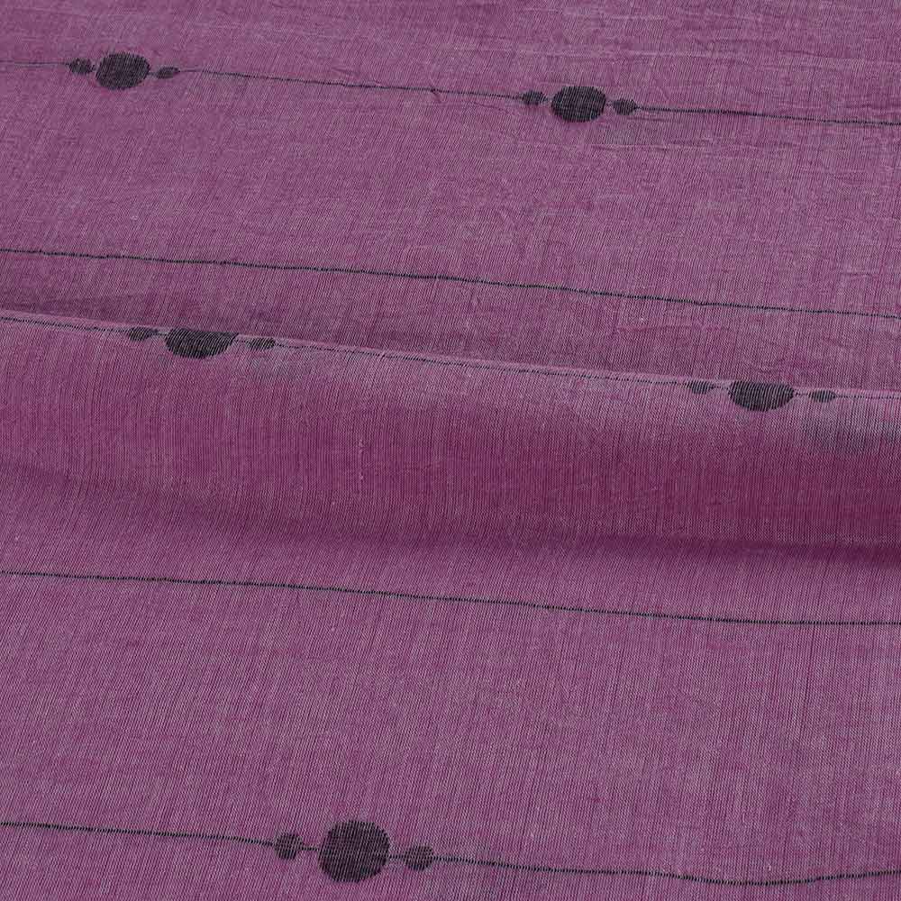 GEOMETRIC PINK JAMDANI PURE COTTON 64 GSM HANDWOVEN FABRIC