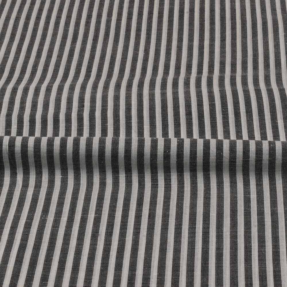 STRIPE DARK GREEN MATKA SILK & COTTON BLEND 105 GSM HANDWOVEN FABRIC