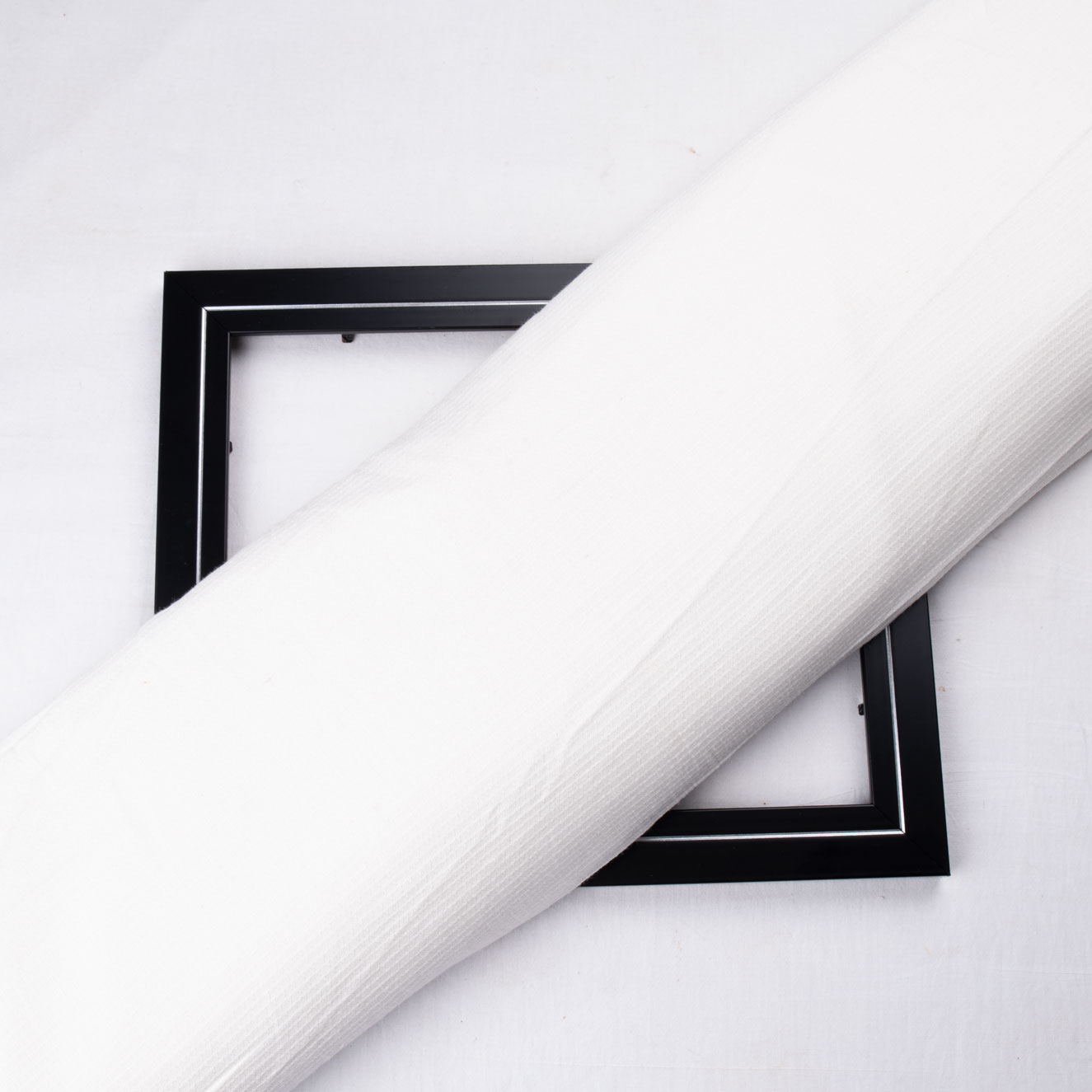 White Jacquard Mercerised Cotton 94 GSM Fabric