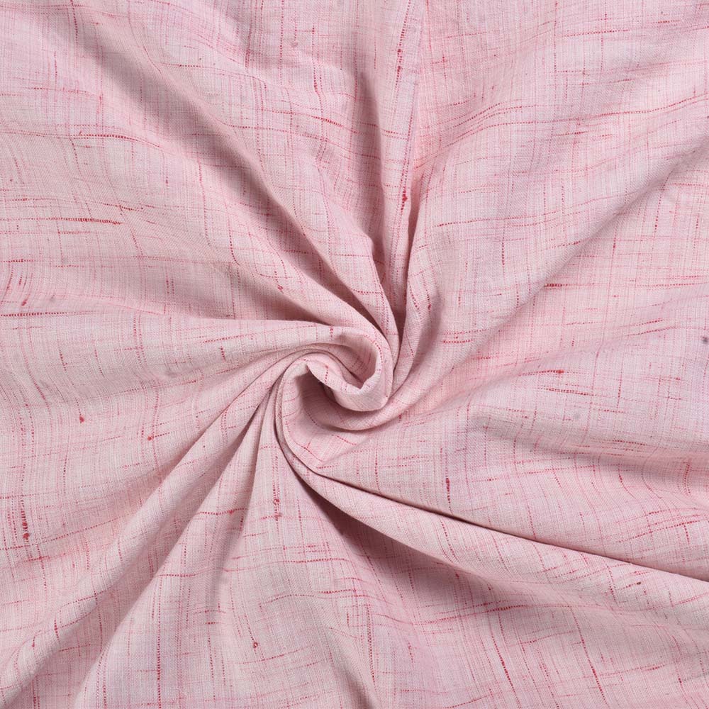 Futki Pink Pure Cotton 108 GSM Handwoven Fabric