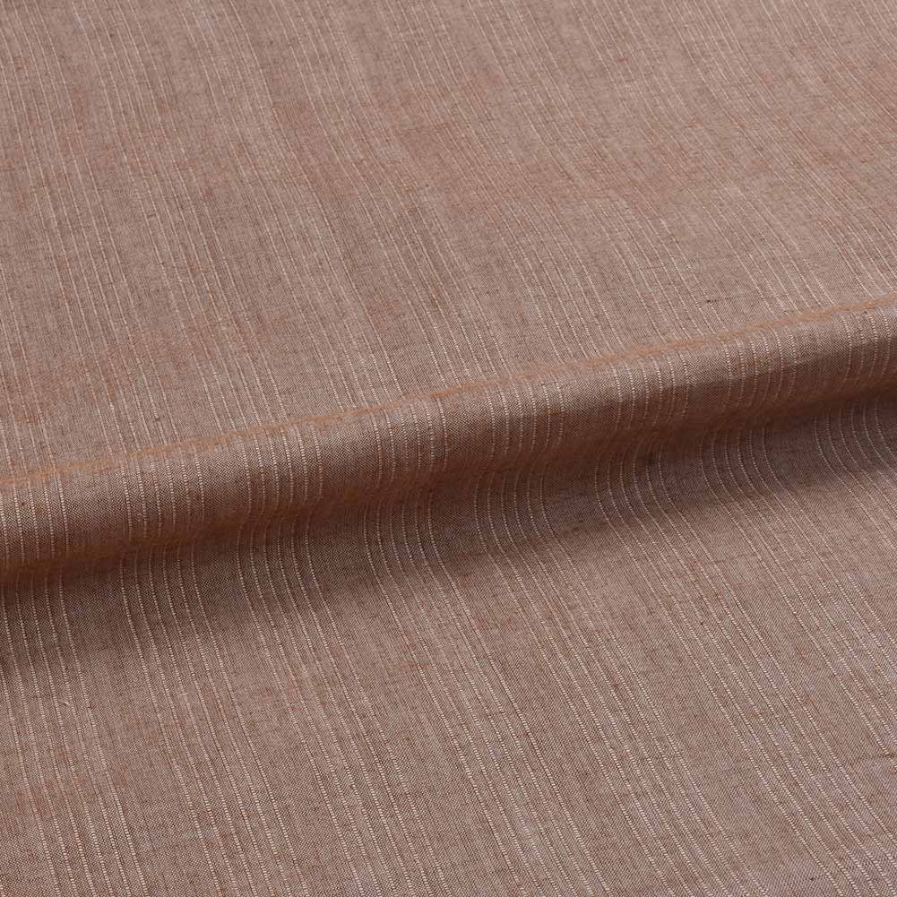 STRIPE LIGHT BROWN PURE COTTON 80 GSM HANDWOVEN FABRIC