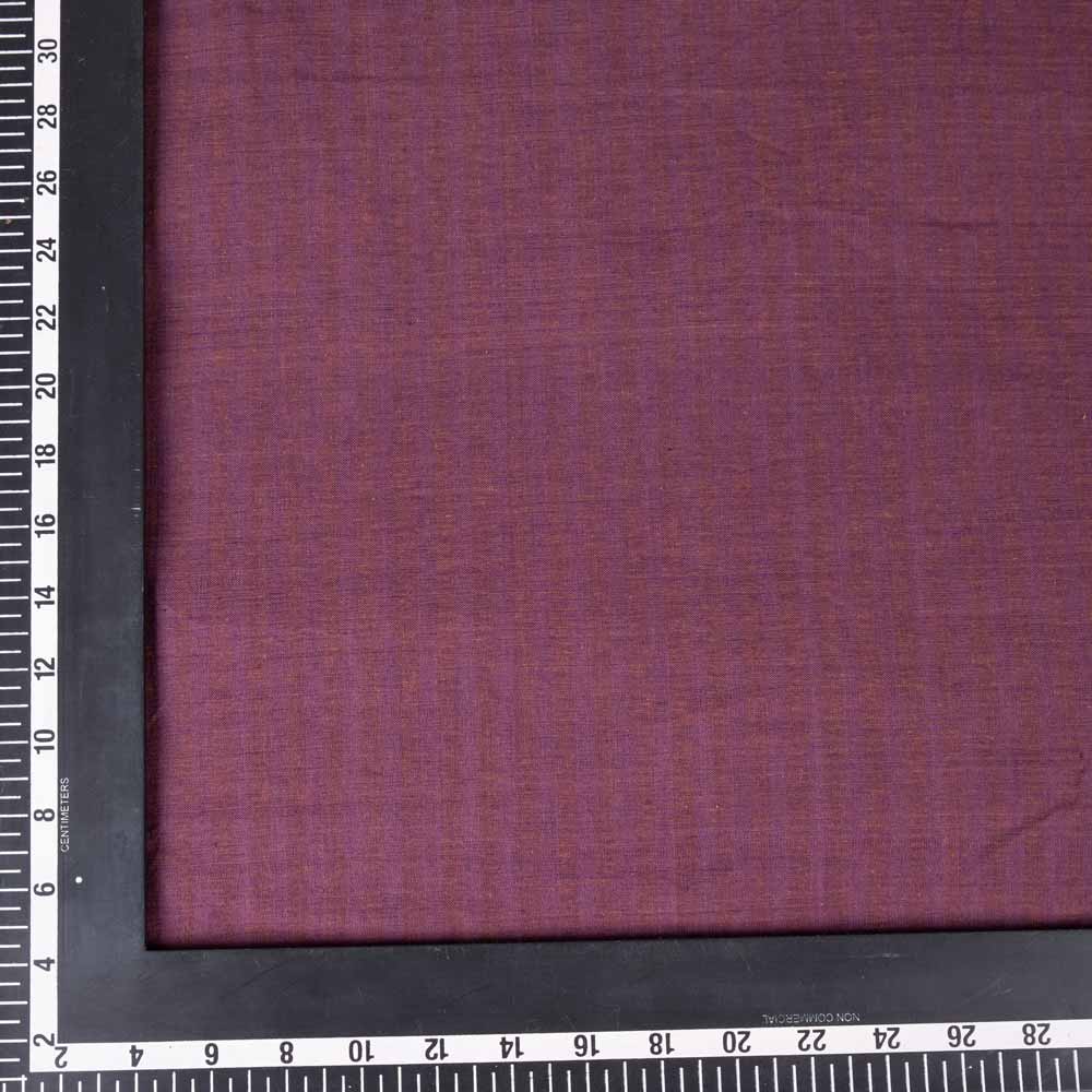 STRIPE PLUM PURE COTTON 91 GSM HANDWOVEN FABRIC
