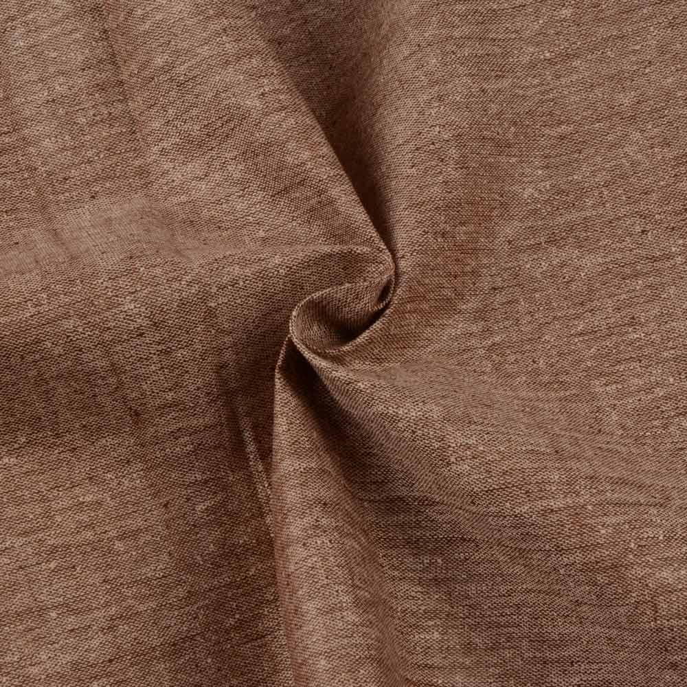 Plain Brown Matka Silk & Khadi Blend 110 GSM Handwoven Fabric