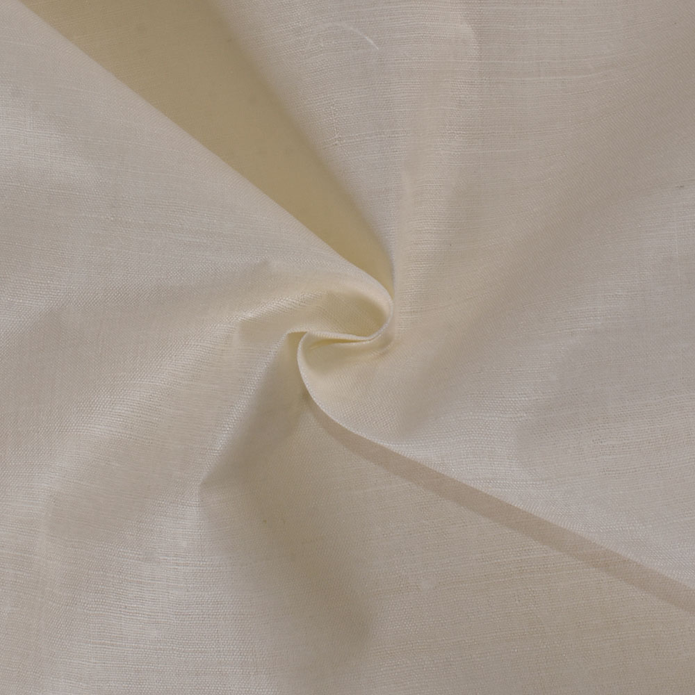 Plain Natural Pure Matka Silk Chanderi 92 GSM Handwoven Fabric