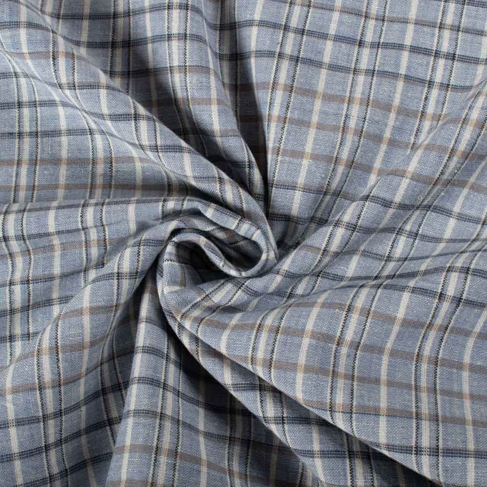 Check Multicolor Tie Dye 90 GSM Pure Cotton Handwoven Fabric