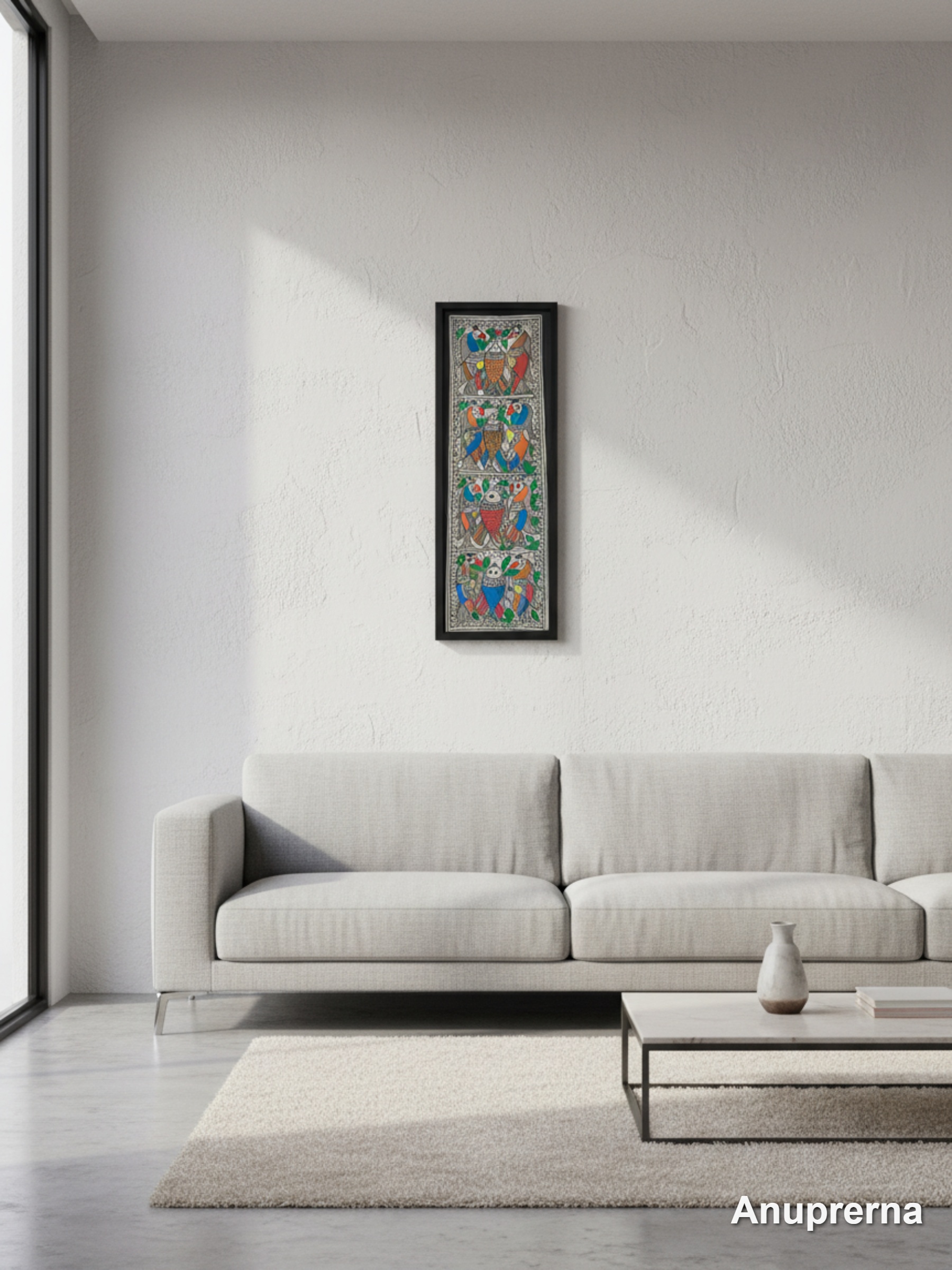 Fishes & Birds Madhubani Wall Art Decor