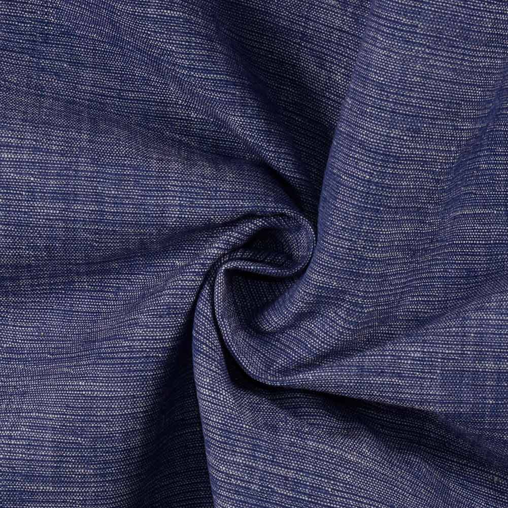 Chambray Blue Khadi Cotton 158 GSM Handwoven Fabric