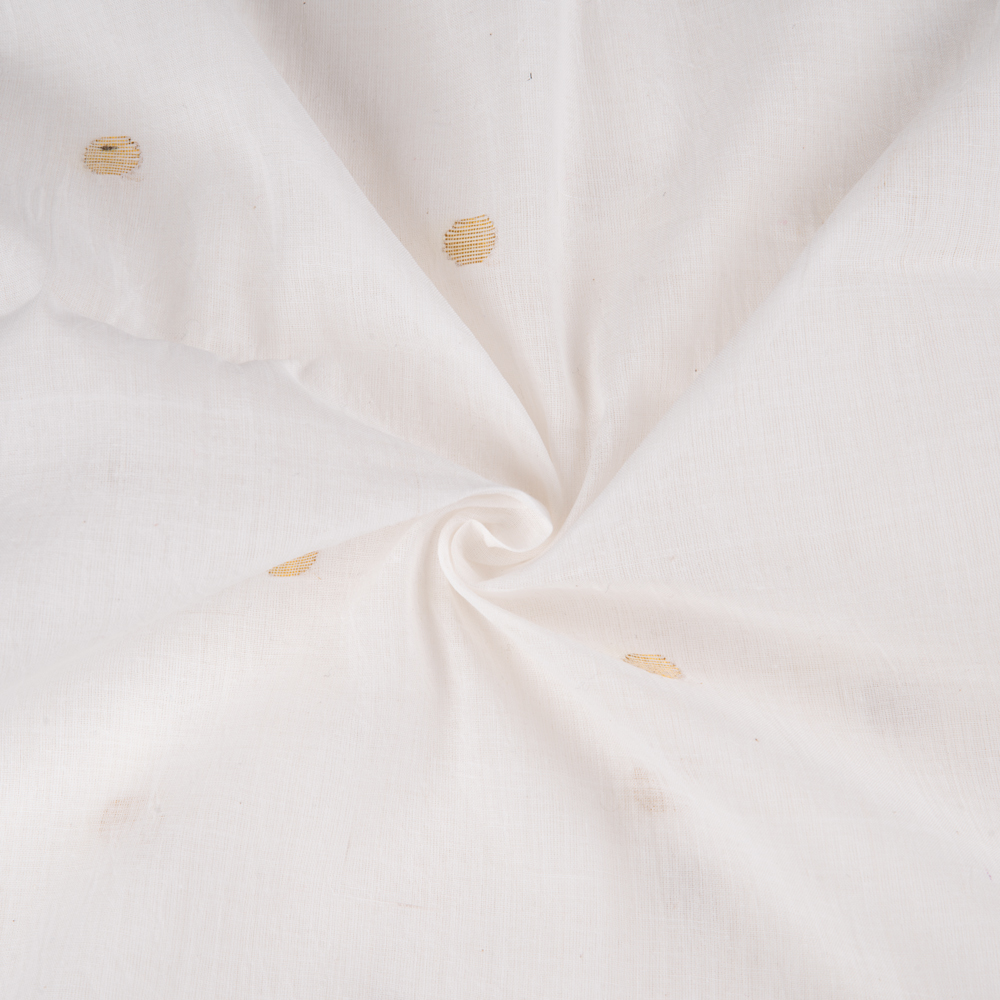 Geometric Cream Jamdani Cotton Silk Blend 53 GSM Fabric