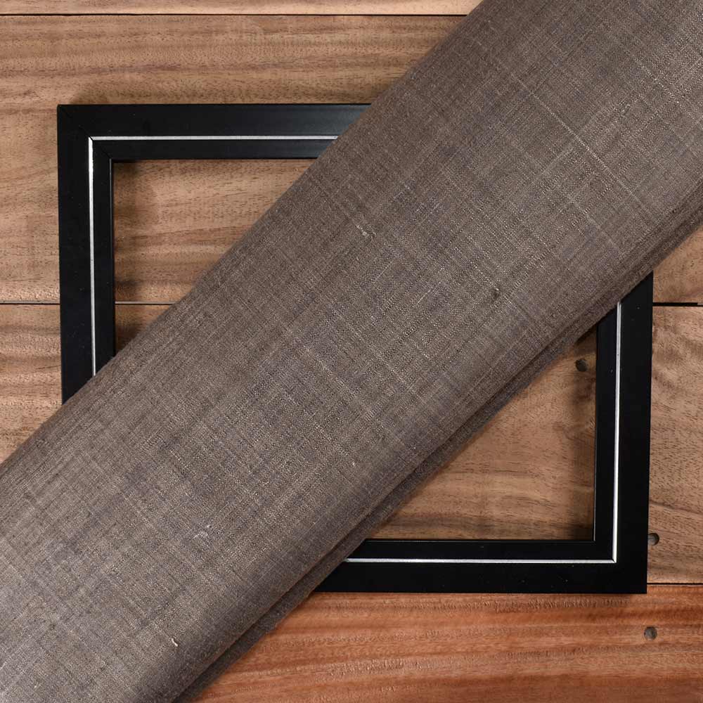 Plain Brown Pure Matka 110 GSM Handwoven Fabric 21