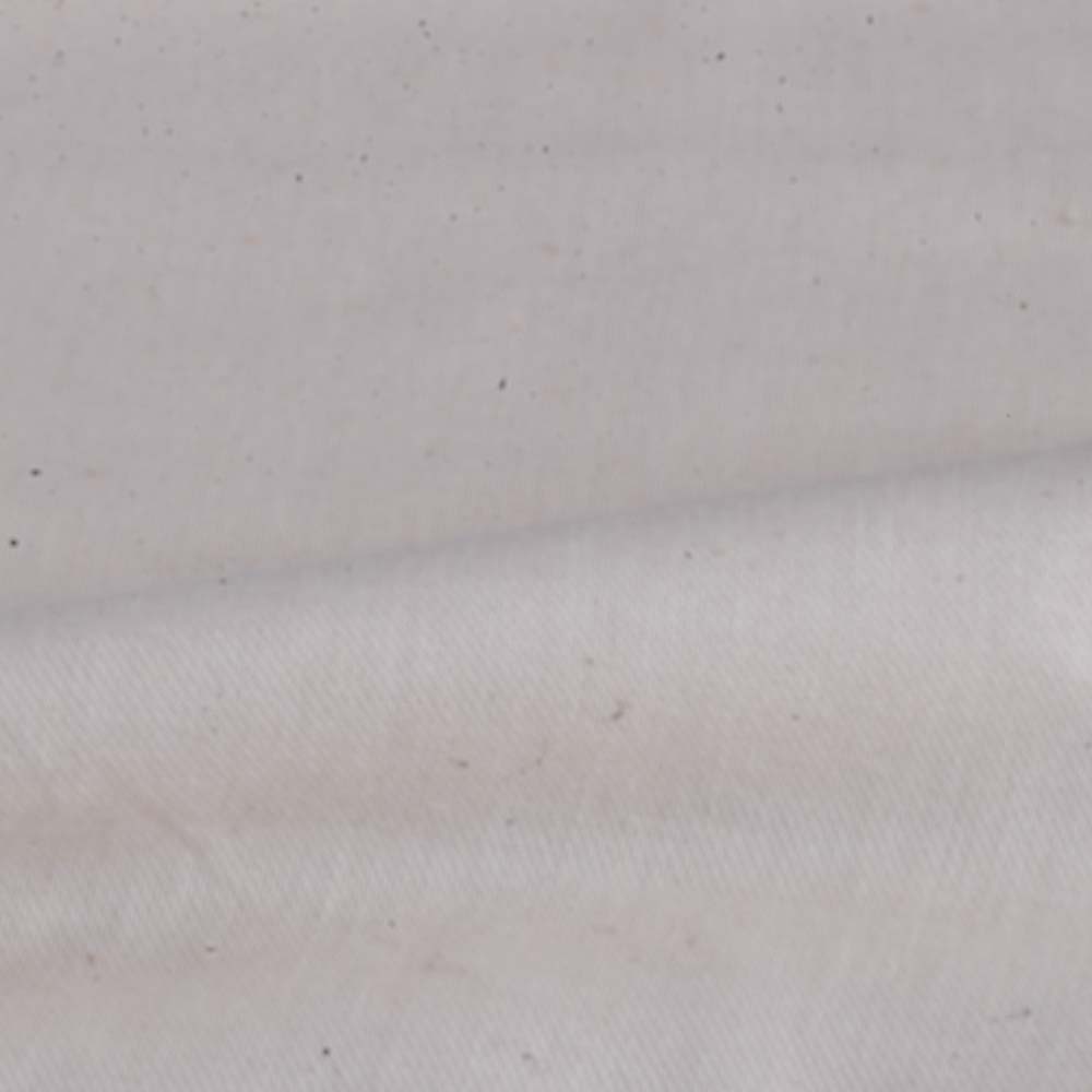 SOLID SATIN TWILL OFF WHITE PURE COTTON 102 GSM HANDWOVEN FABRIC
